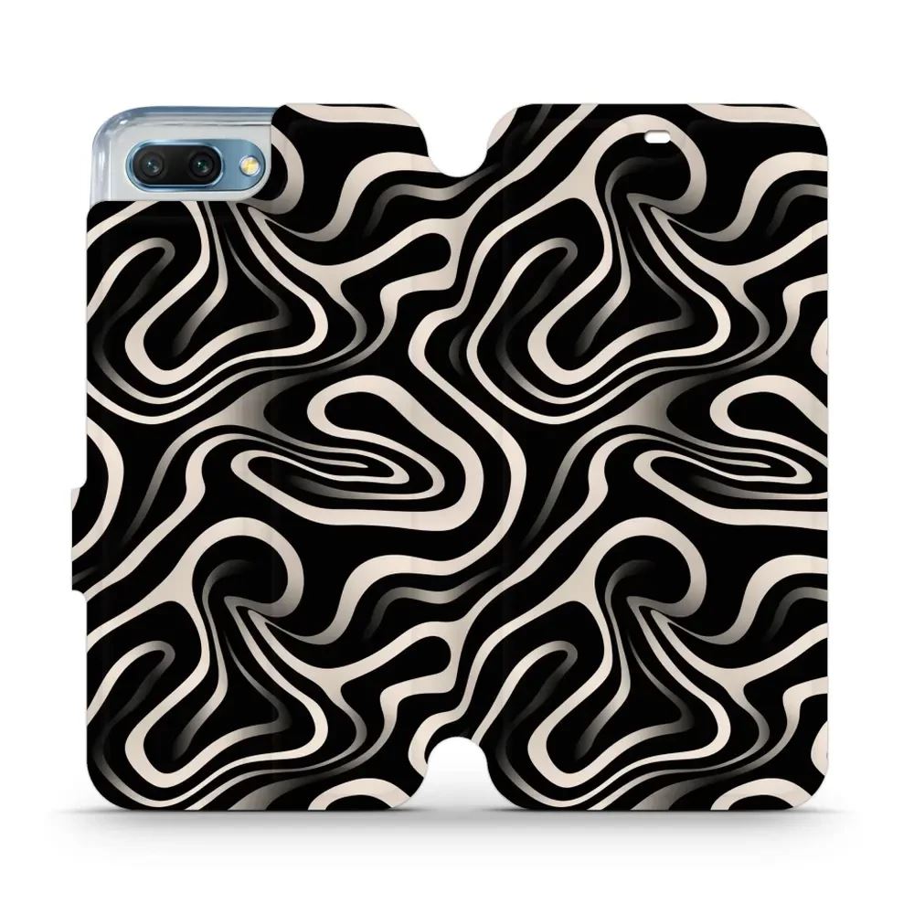 Flipové pouzdro Mobiwear - Honor 10 - VA63S Vlnky a linky