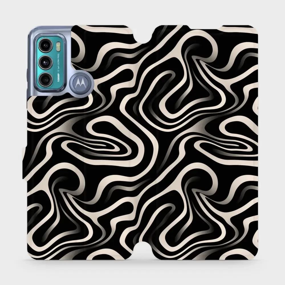 Flipové pouzdro Mobiwear - Motorola Moto G60 - VA63S Vlnky a linky