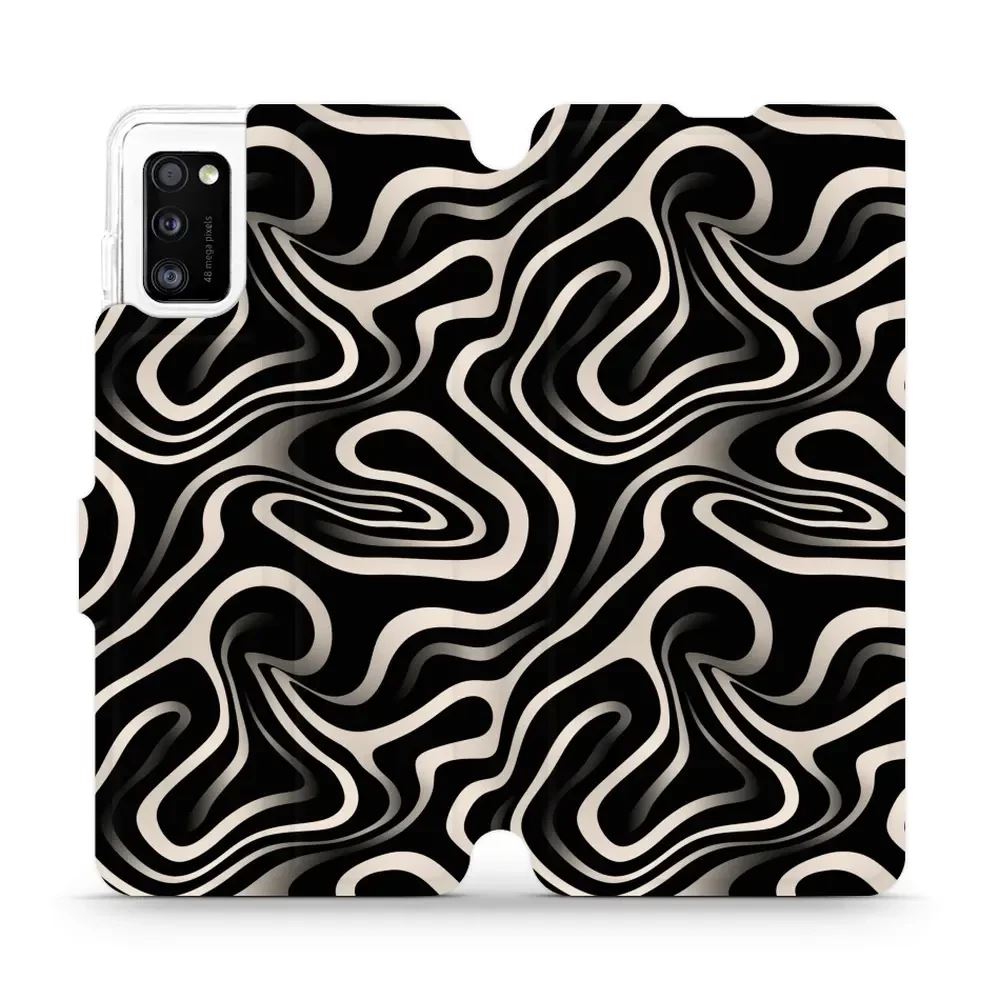 Flipové pouzdro Mobiwear - Samsung Galaxy A41 - VA63S Vlnky a linky