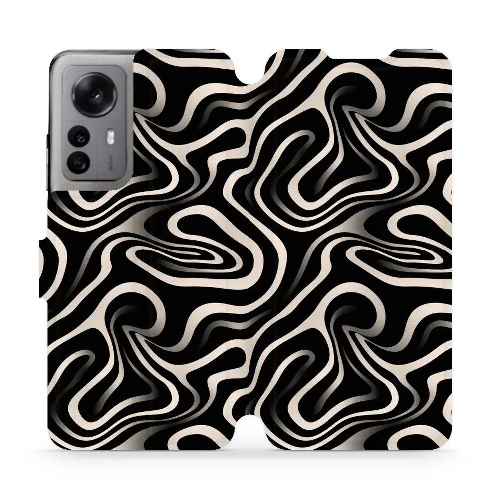 Flipové pouzdro Mobiwear - Xiaomi 12 / 12X - VA63S Vlnky a linky