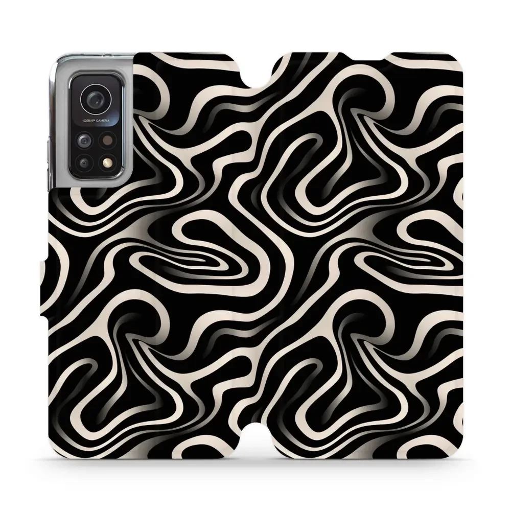 Flipové pouzdro Mobiwear - Xiaomi Mi 10T Pro - VA63S Vlnky a linky
