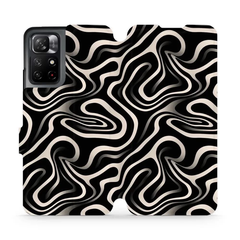 Flipové pouzdro Mobiwear - Xiaomi Redmi Note 11S 5G - VA63S Vlnky a linky