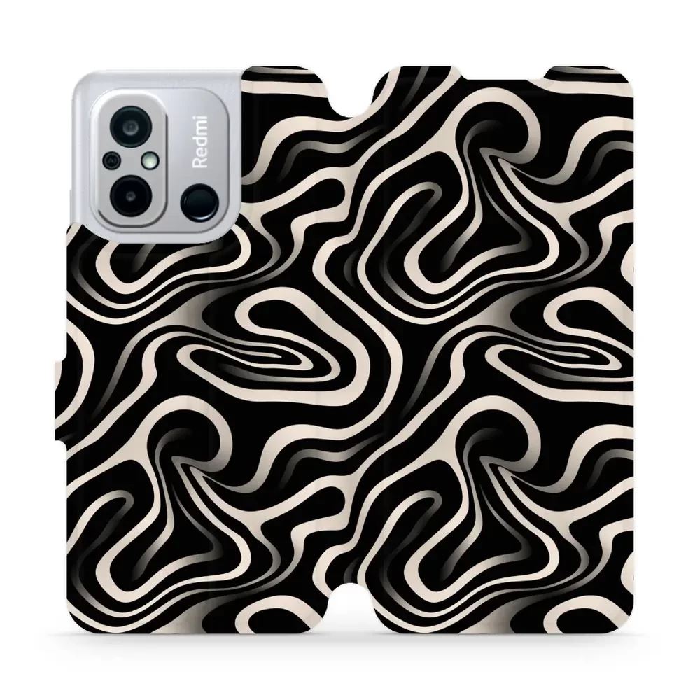 Knížkové flip pouzdro Mobiwear - Xiaomi Redmi 12C - VA63S Vlnky a linky - VÝPRODEJ