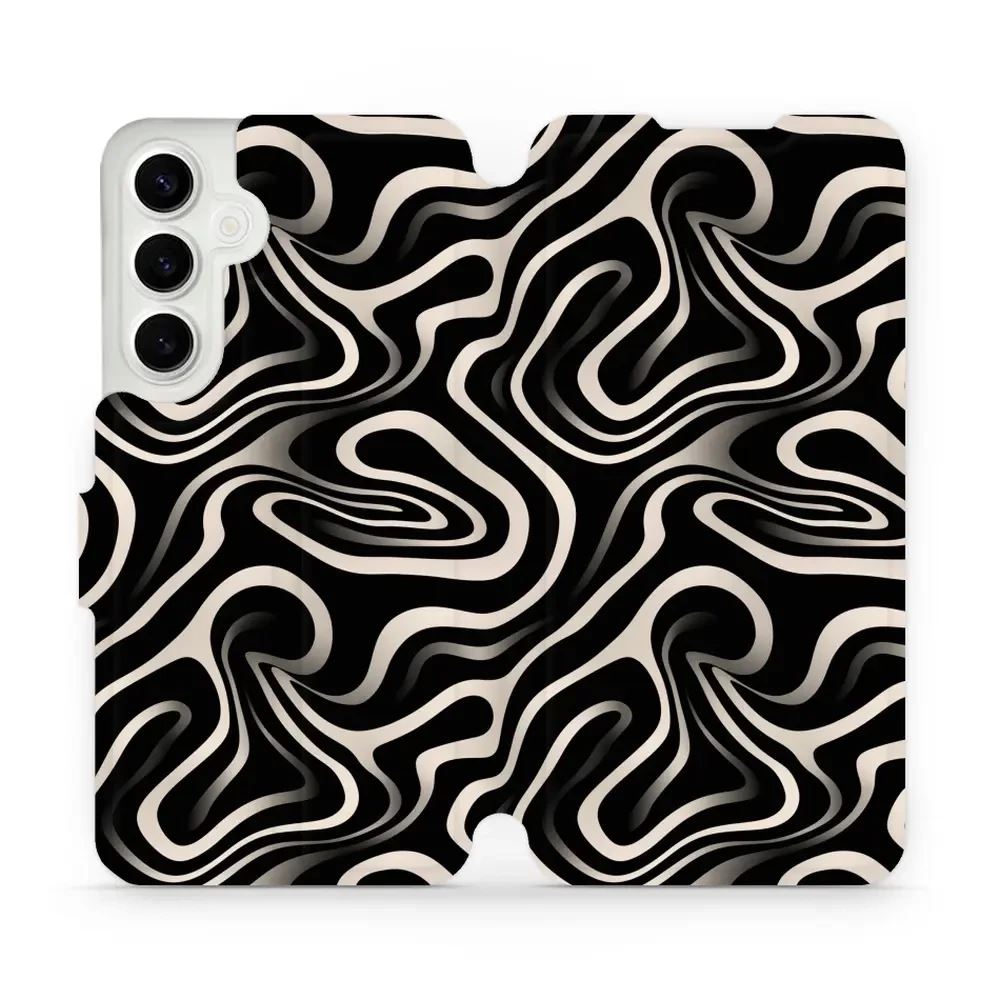 Flipové pouzdro Mobiwear - Samsung Galaxy S24 Plus - VA63S Vlnky a linky