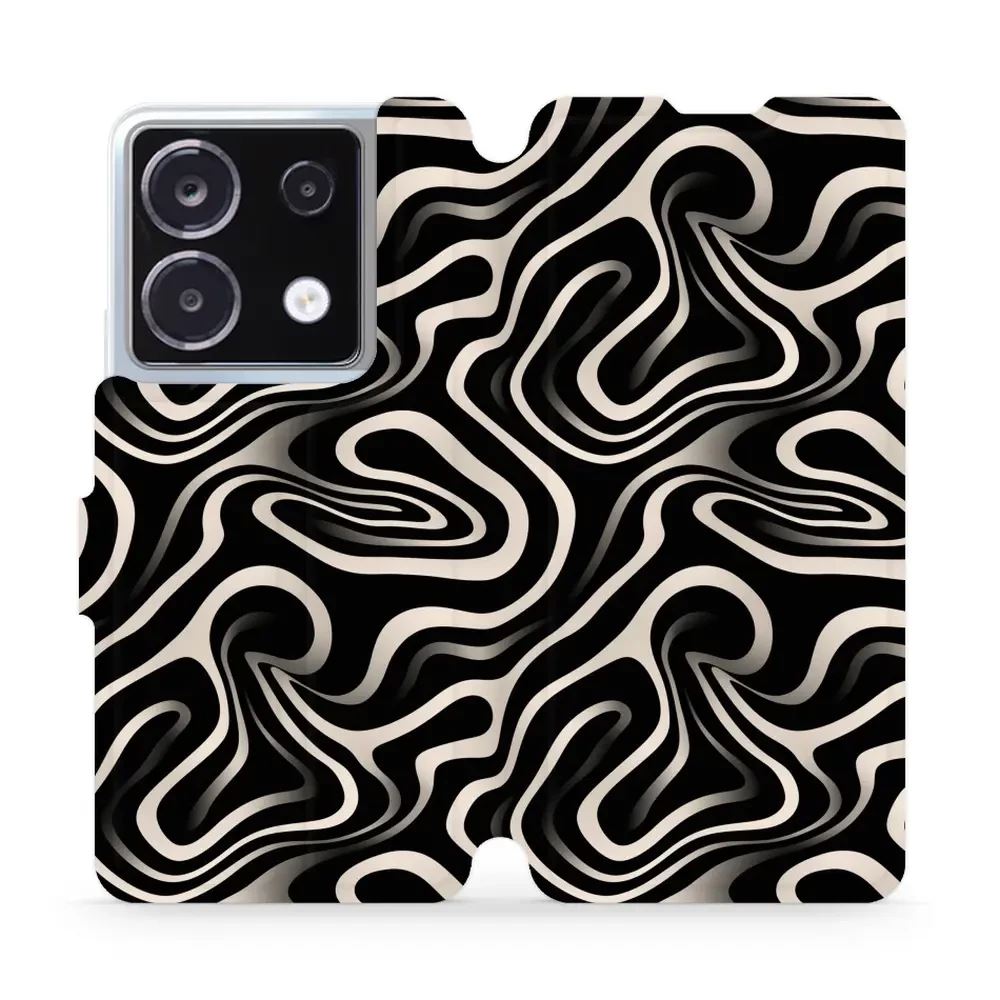 Flipové pouzdro Mobiwear - Xiaomi Redmi Note 13 Pro 5G / Poco X6 5G - VA63S Vlnky a linky
