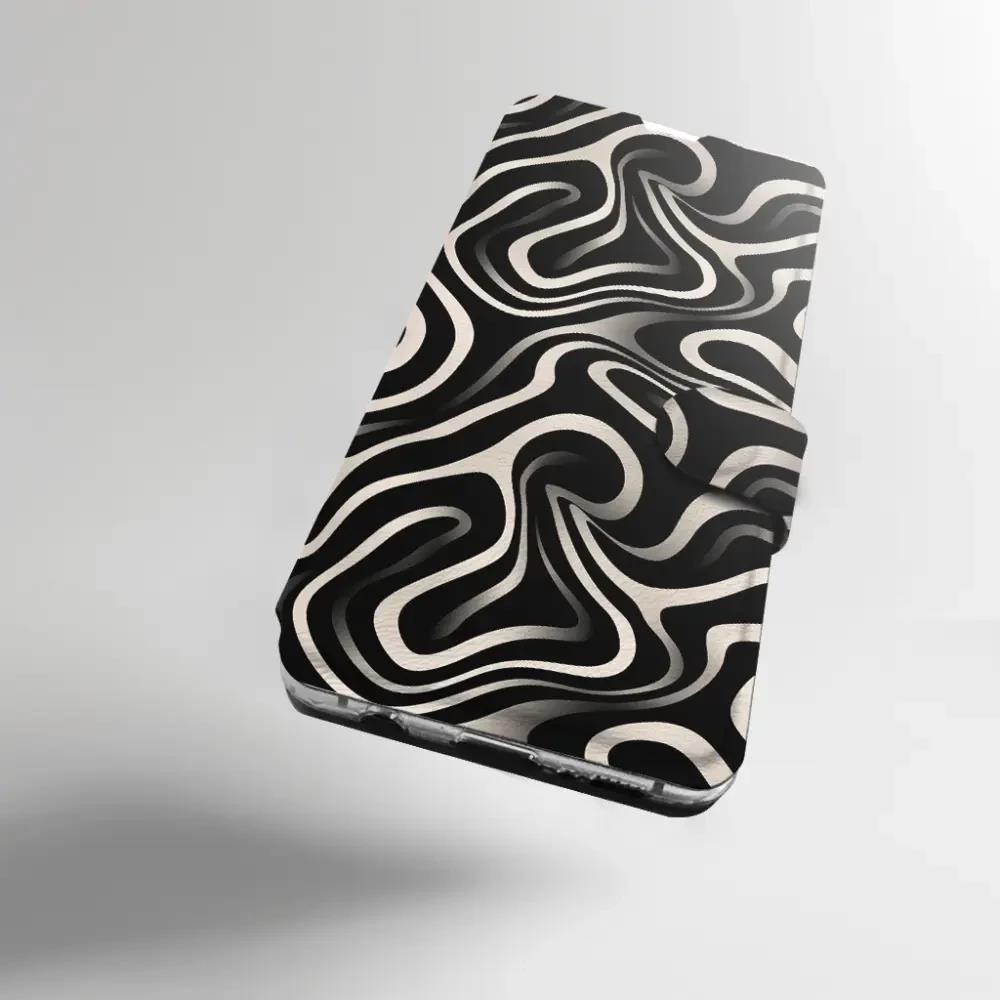 Flipové pouzdro Mobiwear - Samsung Galaxy A70 - VA63S Vlnky a linky