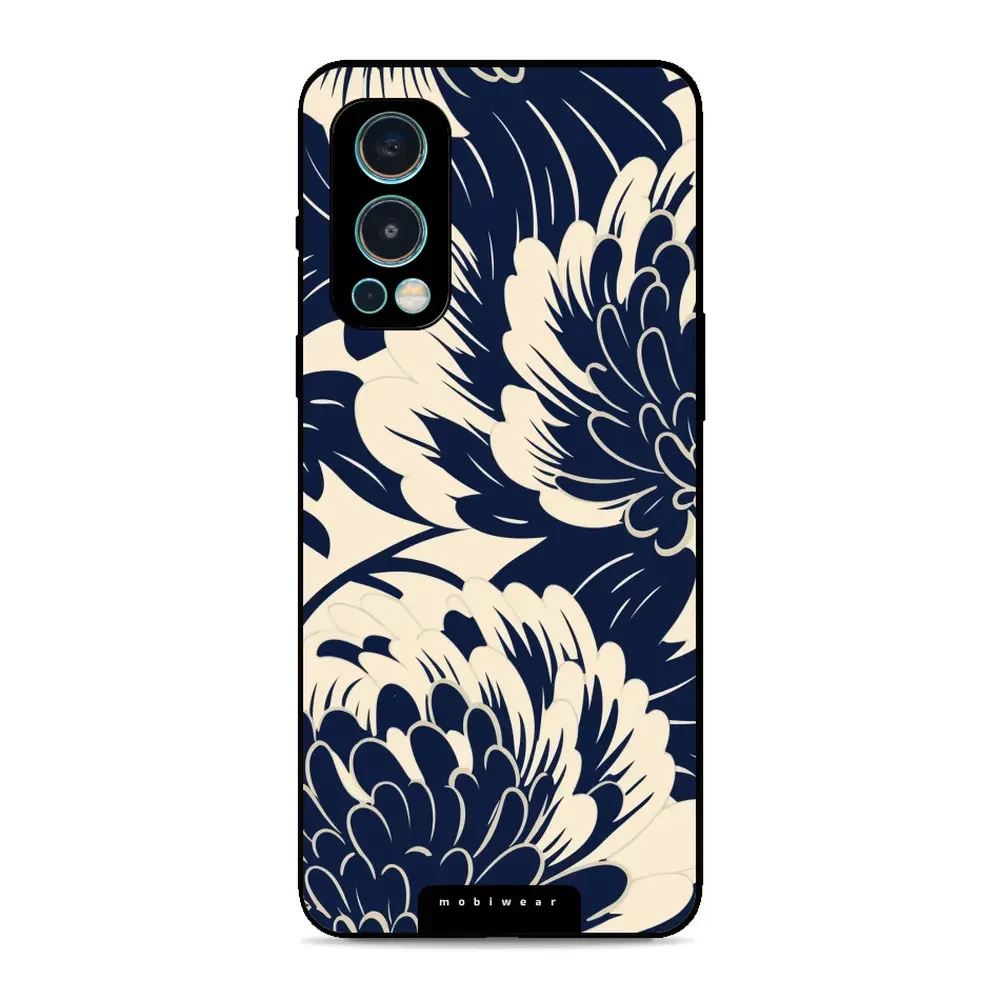 Lesklý kryt Mobiwear Glossy - OnePlus Nord 2 5G - GA40G Modré a béžové květy