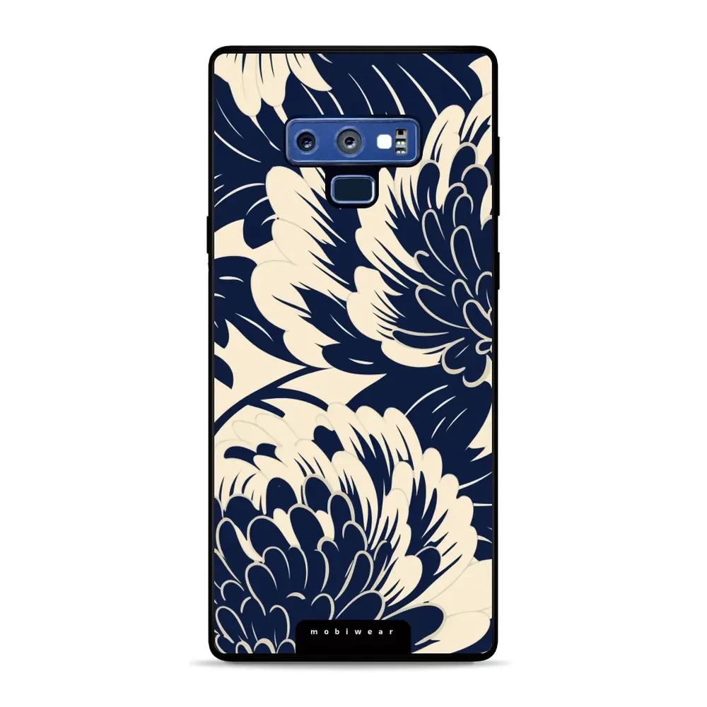 Lesklý kryt Mobiwear Glossy - Samsung Galaxy Note 9 - GA40G Modré a béžové květy