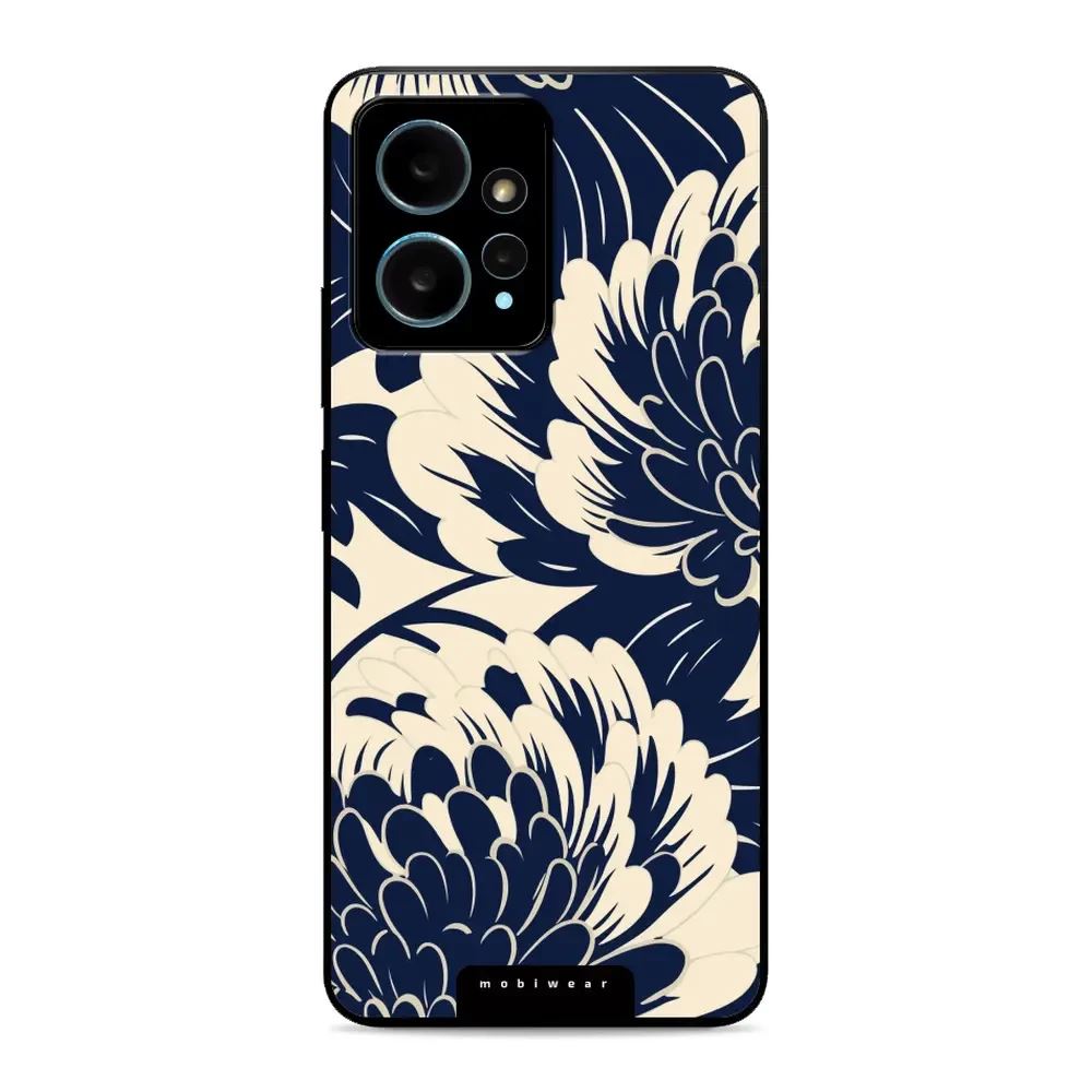 Lesklý kryt Mobiwear Glossy - Xiaomi Redmi Note 12 4G - GA40G Modré a béžové květy