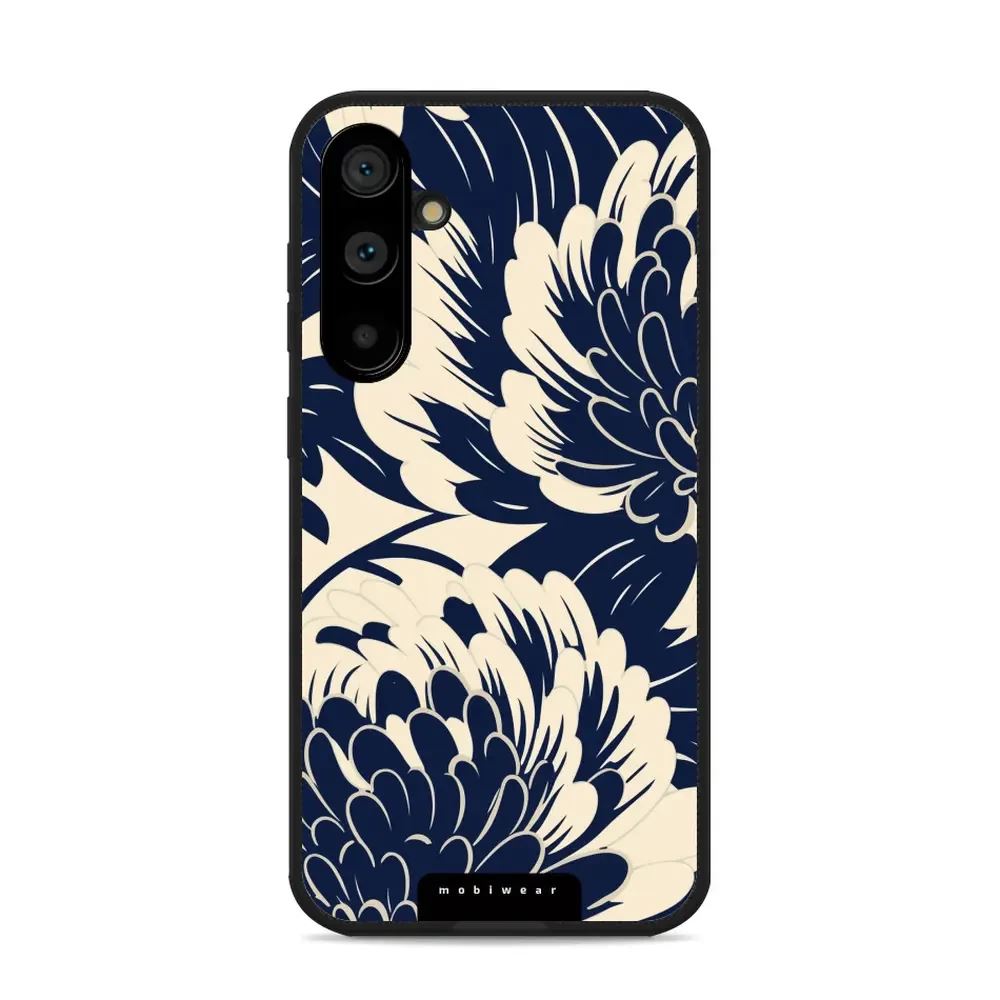 Lesklý kryt Mobiwear Glossy - Samsung Galaxy S23 FE - GA40G Modré a béžové květy