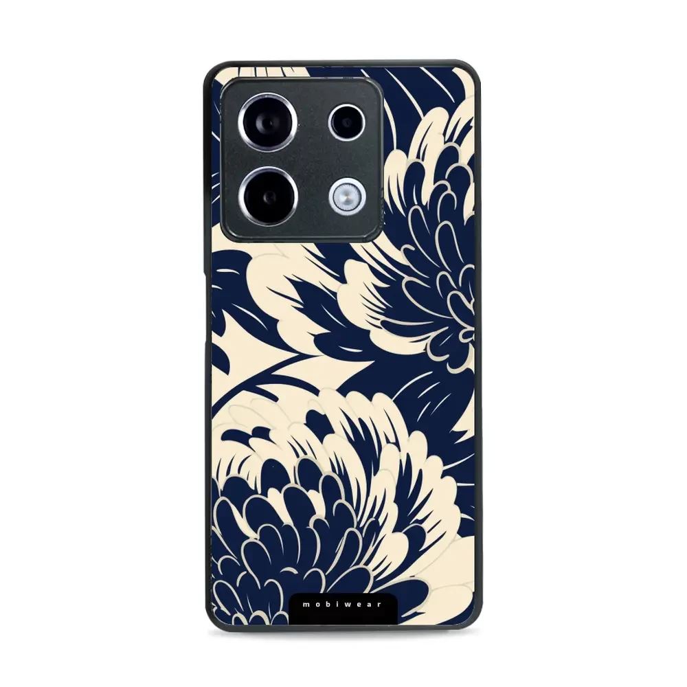 Lesklý kryt Mobiwear Glossy - Xiaomi Redmi Note 13 Pro 5G / Poco X6 5G - GA40G Modré a béžové květy
