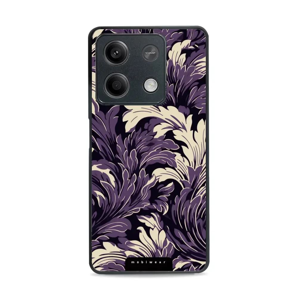 Lesklý kryt Mobiwear Glossy - Xiaomi Redmi Note 13 5G - GA46G Fialové rostliny - VÝPRODEJ