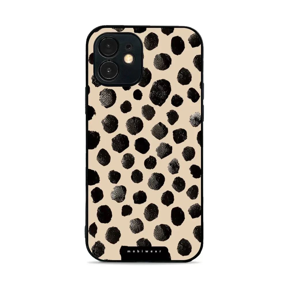 Lesklý kryt Mobiwear Glossy - Apple iPhone 12 Mini - GA50G Černé puntíky