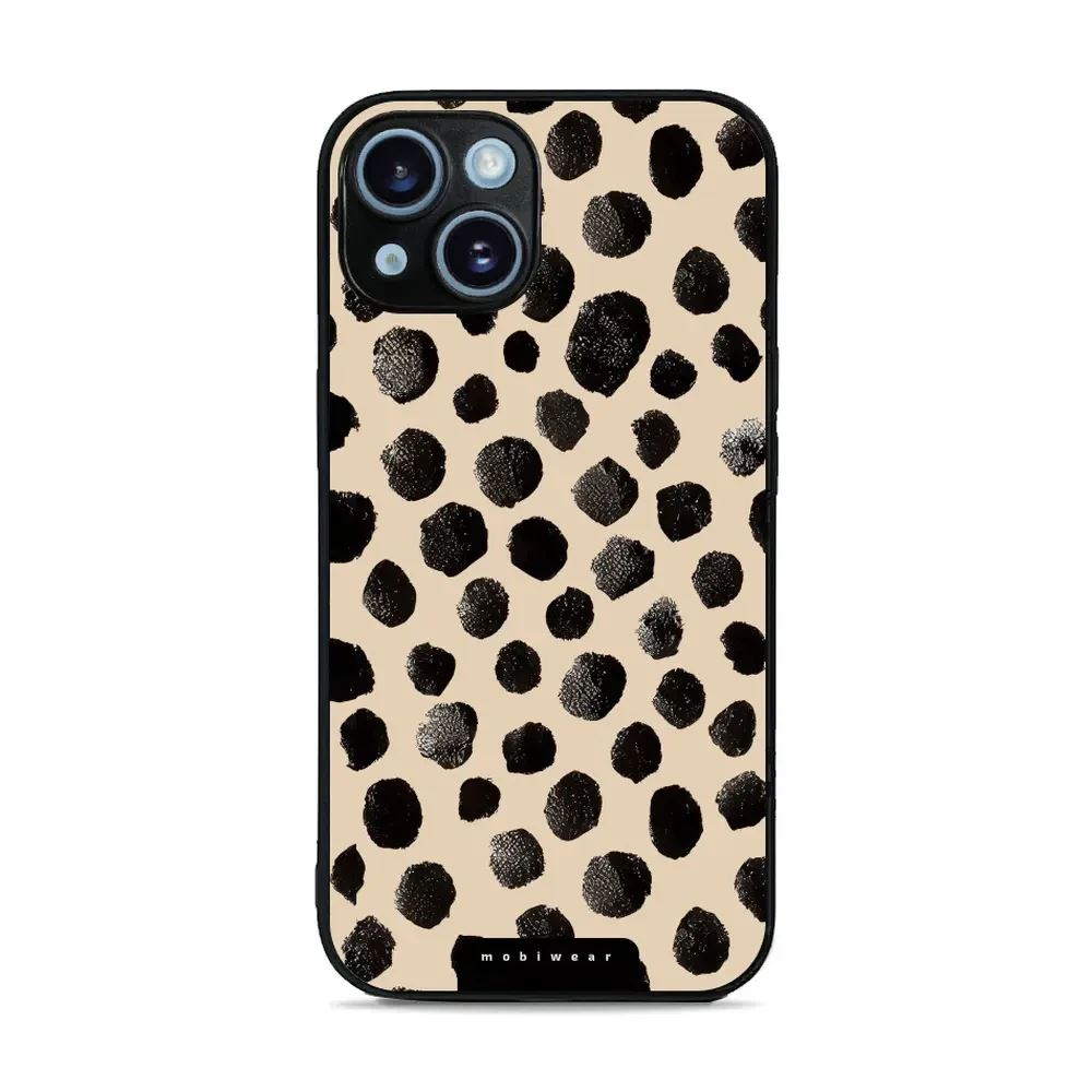 Lesklý kryt Mobiwear Glossy - Apple iPhone 14 - GA50G Černé puntíky