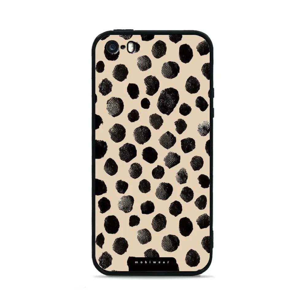 Lesklý kryt Mobiwear Glossy - Apple iPhone 5 / 5S / SE - GA50G Černé puntíky