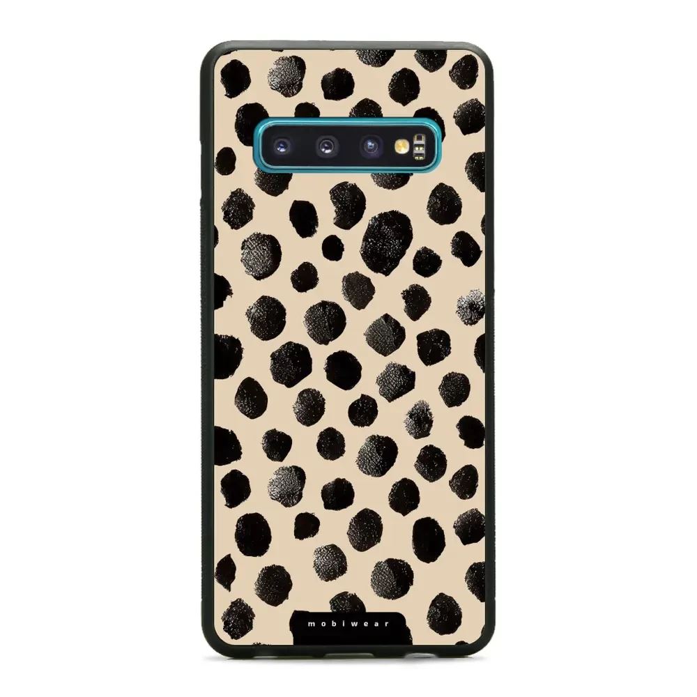 Lesklý kryt Mobiwear Glossy - Samsung Galaxy S10 - GA50G Černé puntíky