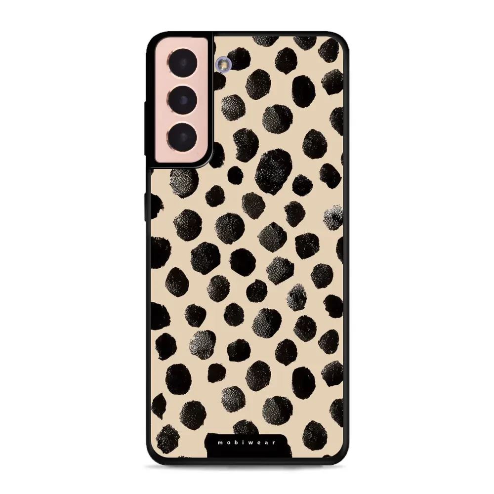Lesklý kryt Mobiwear Glossy - Samsung Galaxy S21 - GA50G Černé puntíky