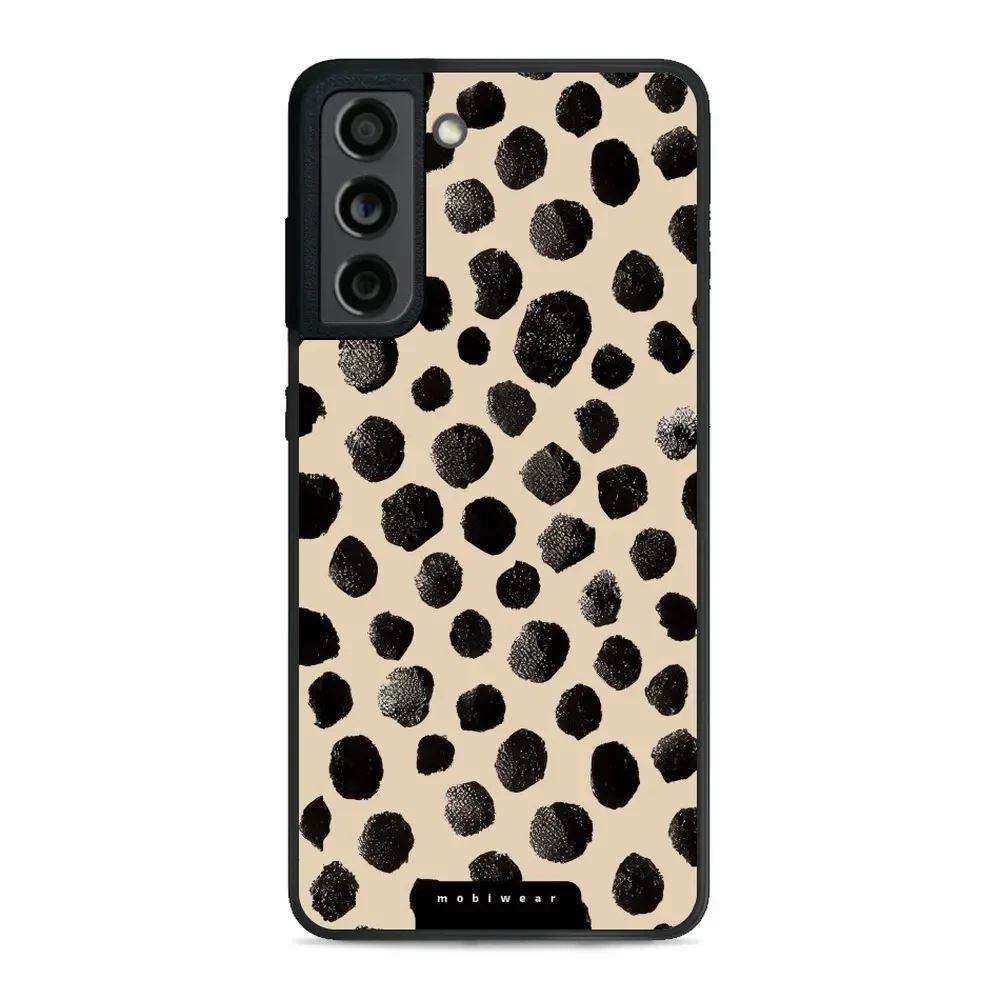 Lesklý kryt Mobiwear Glossy - Samsung Galaxy S21 FE - GA50G Černé puntíky