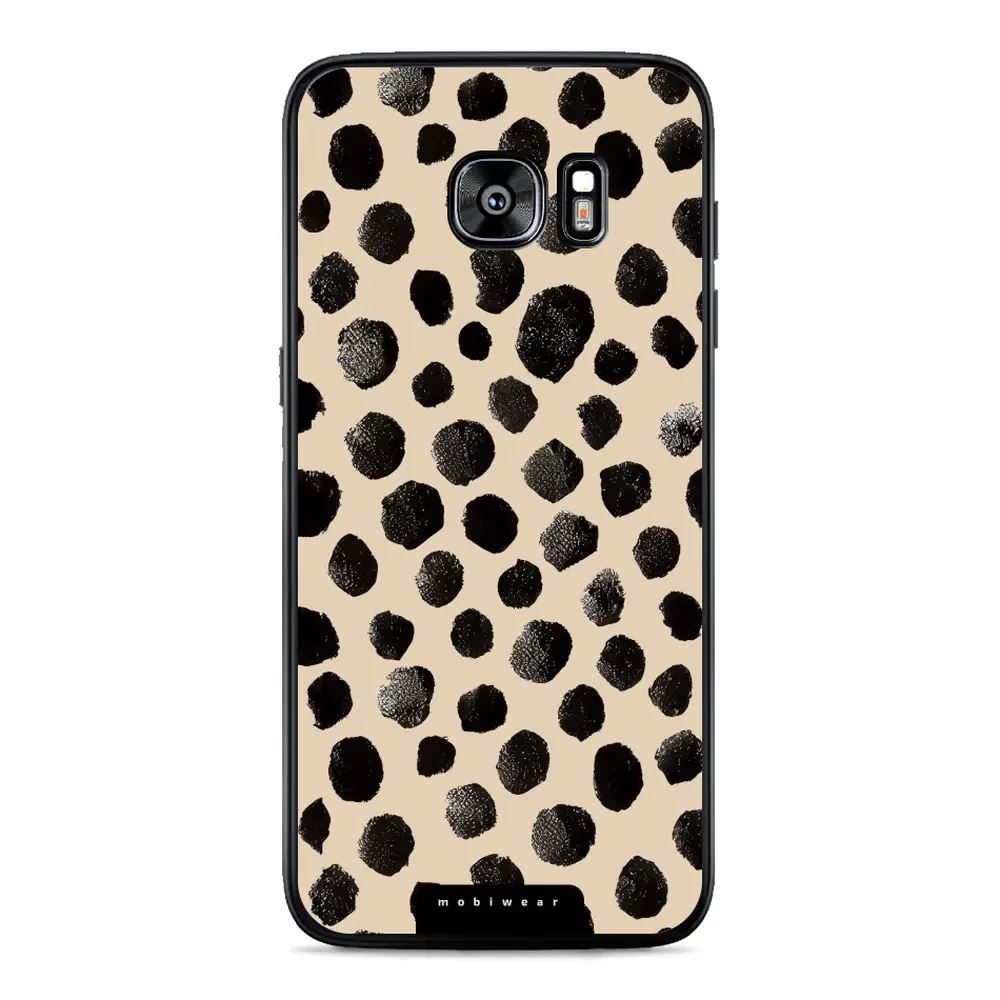 Lesklý kryt Mobiwear Glossy - Samsung Galaxy S7 Edge - GA50G Černé puntíky