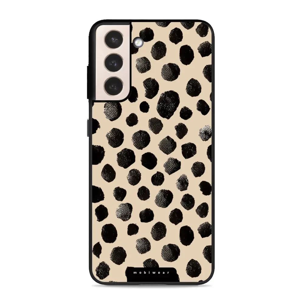 Lesklý kryt Mobiwear Glossy - Samsung Galaxy S21 Plus - GA50G Černé puntíky