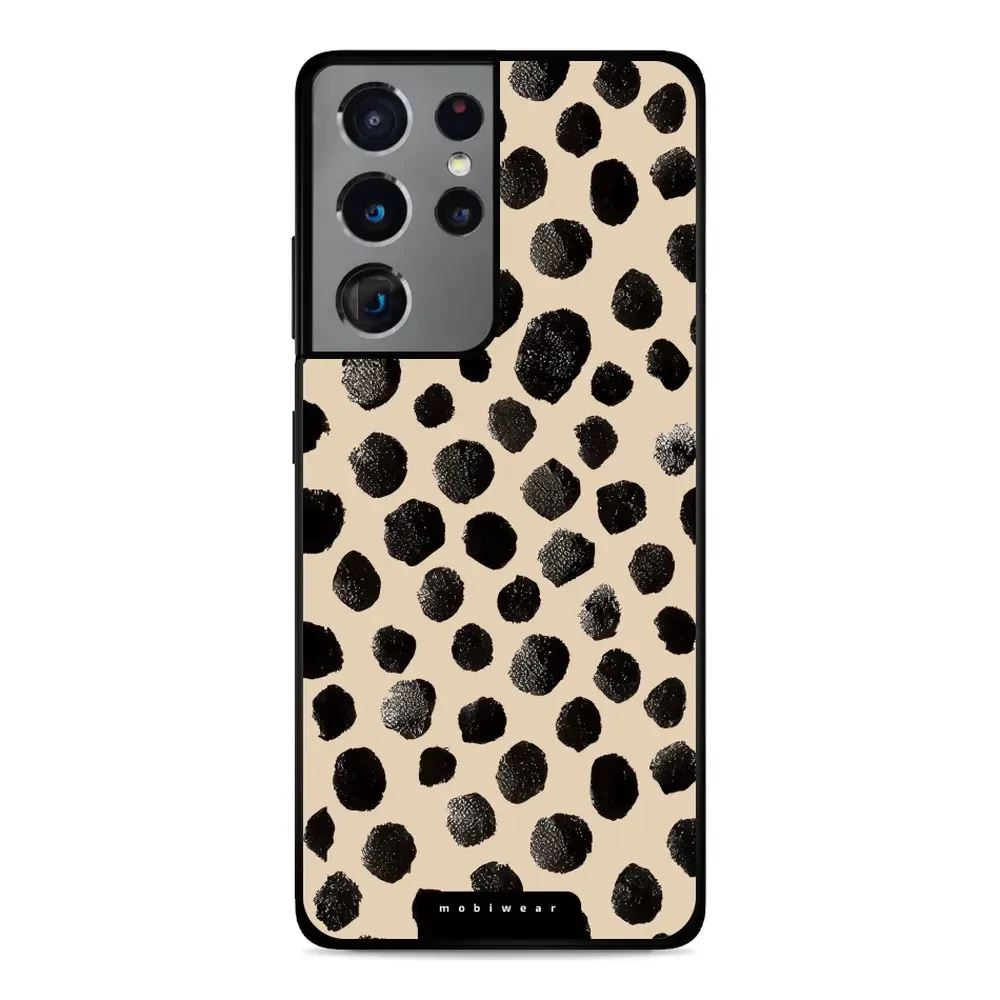 Lesklý kryt Mobiwear Glossy - Samsung Galaxy S21 Ultra - GA50G Černé puntíky