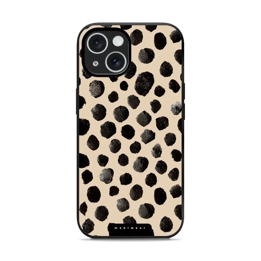 Lesklý kryt Mobiwear Glossy - Apple iPhone 15 - GA50G Černé puntíky