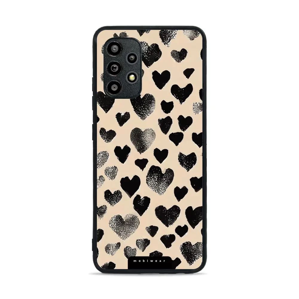 Lesklý kryt Mobiwear Glossy - Samsung Galaxy A32 4G - GA51G Černá srdíčka