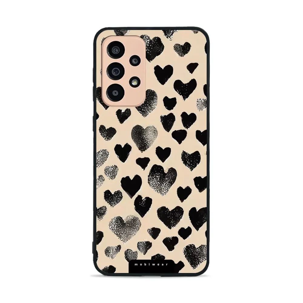 Lesklý kryt Mobiwear Glossy - Samsung Galaxy A33 5G - GA51G Černá srdíčka