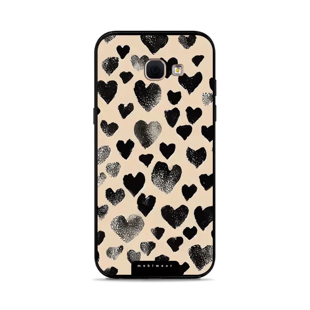 Lesklý kryt Mobiwear Glossy - Samsung Galaxy A5 2017 - GA51G Černá srdíčka