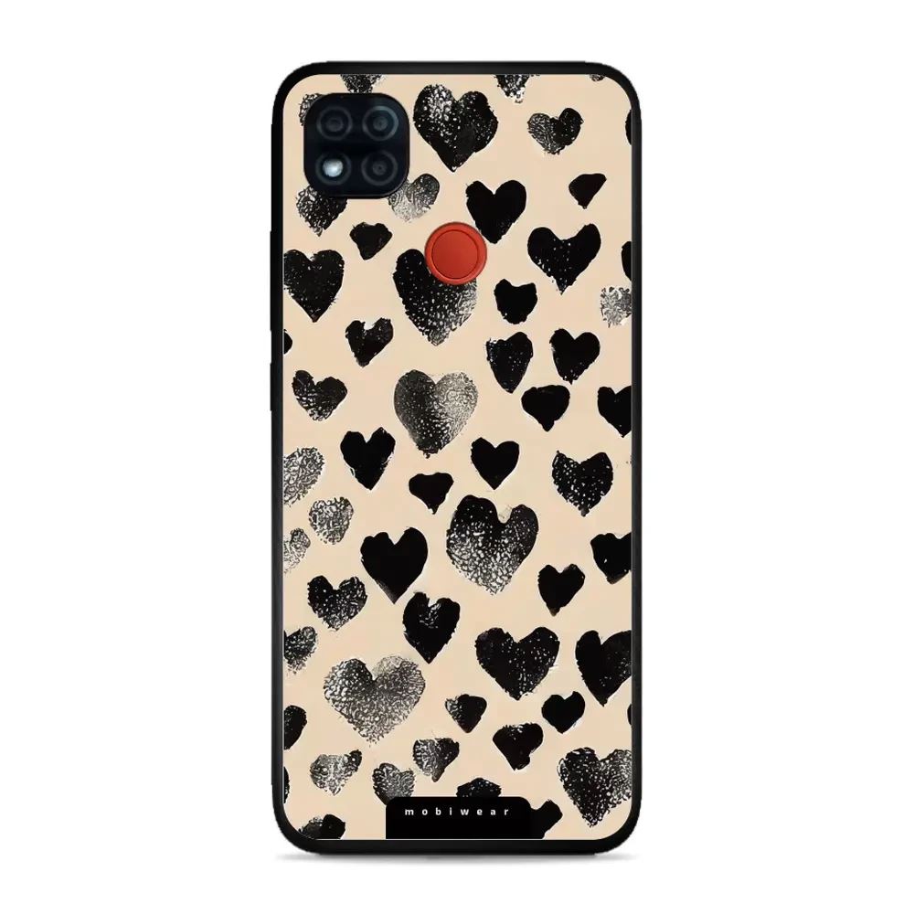 Lesklý kryt Mobiwear Glossy - Xiaomi Redmi 9C - GA51G Černá srdíčka