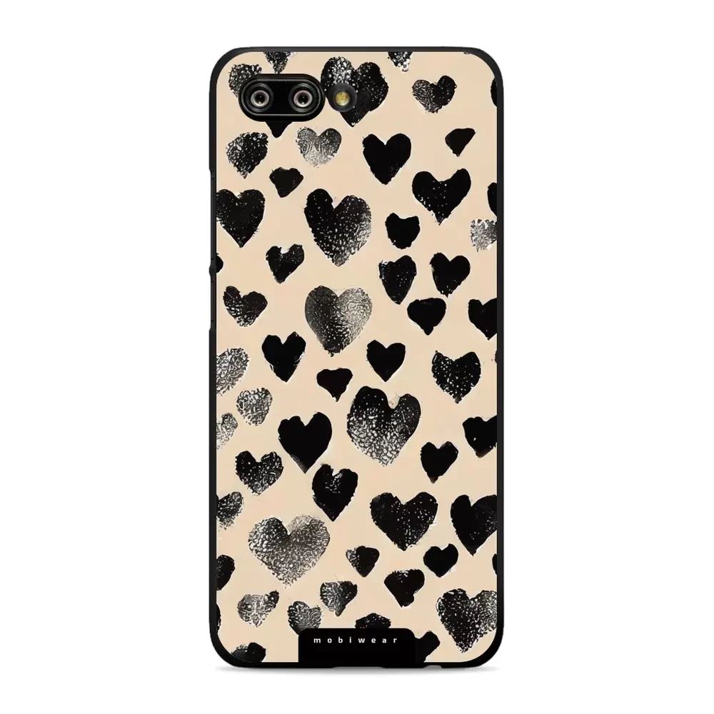 Lesklý kryt Mobiwear Glossy - Honor 10 - GA51G Černá srdíčka