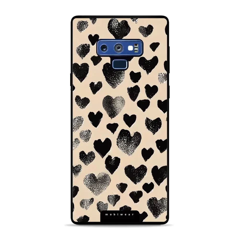 Lesklý kryt Mobiwear Glossy - Samsung Galaxy Note 9 - GA51G Černá srdíčka