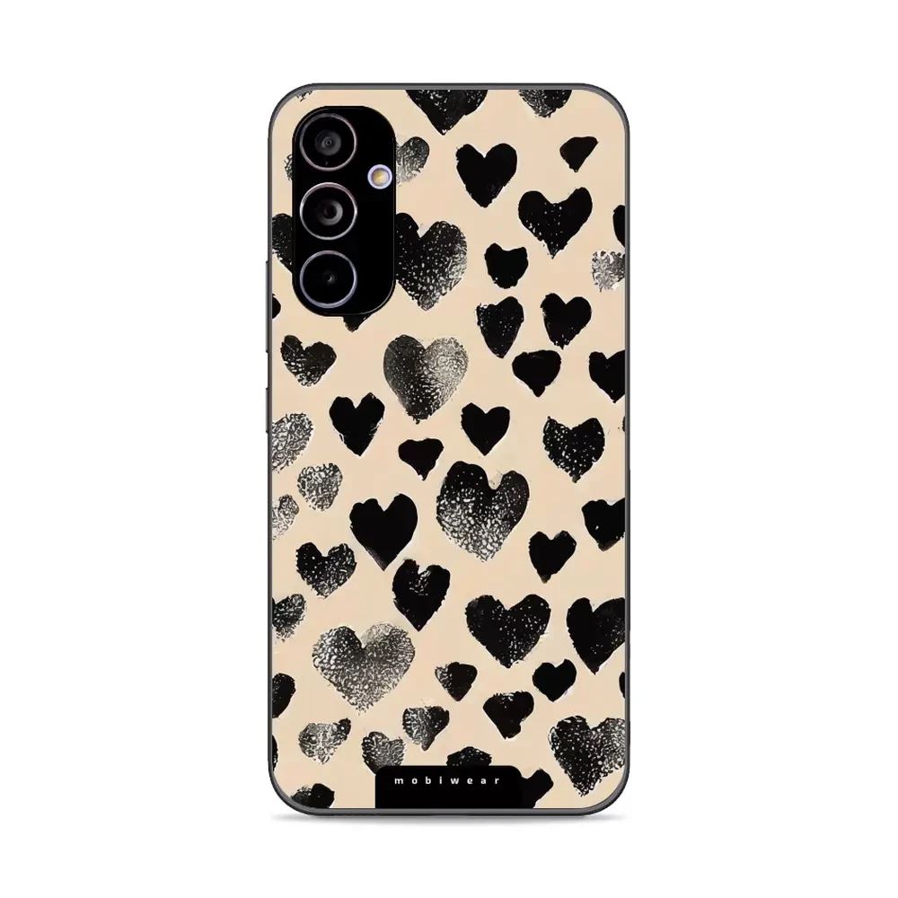 Lesklý kryt Mobiwear Glossy - Samsung Galaxy A34 5G - GA51G Černá srdíčka