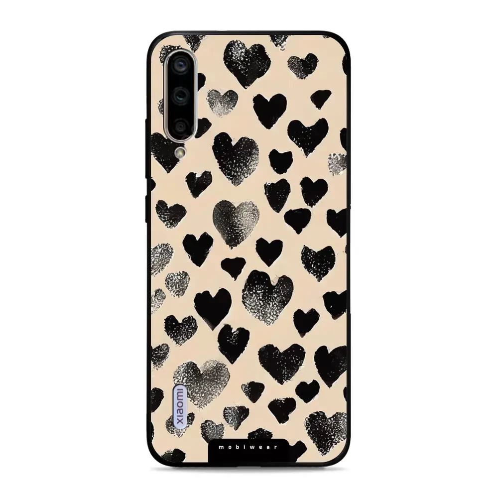 Lesklý kryt Mobiwear Glossy - Xiaomi Mi A3 - GA51G Černá srdíčka