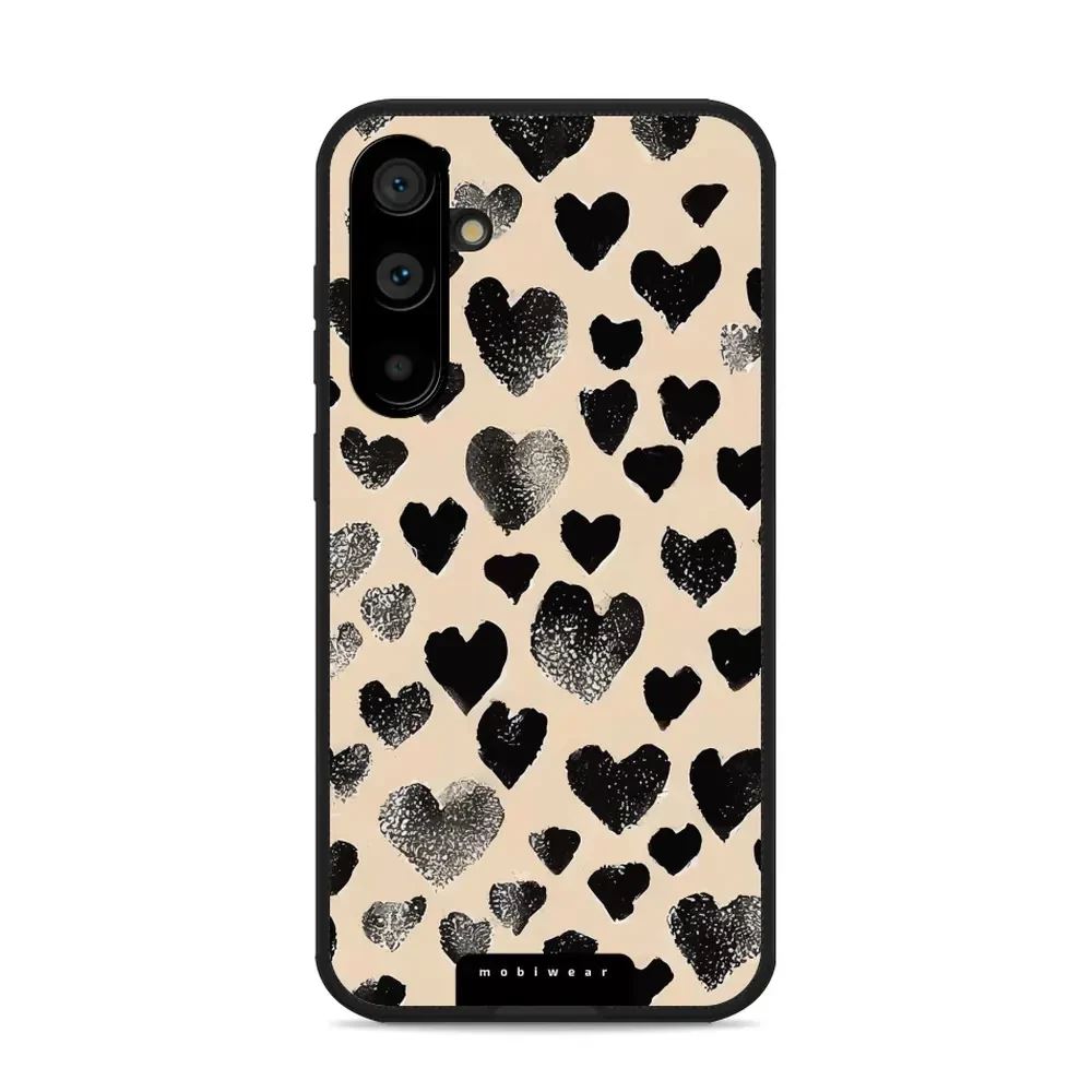 Lesklý kryt Mobiwear Glossy - Samsung Galaxy S23 FE - GA51G Černá srdíčka