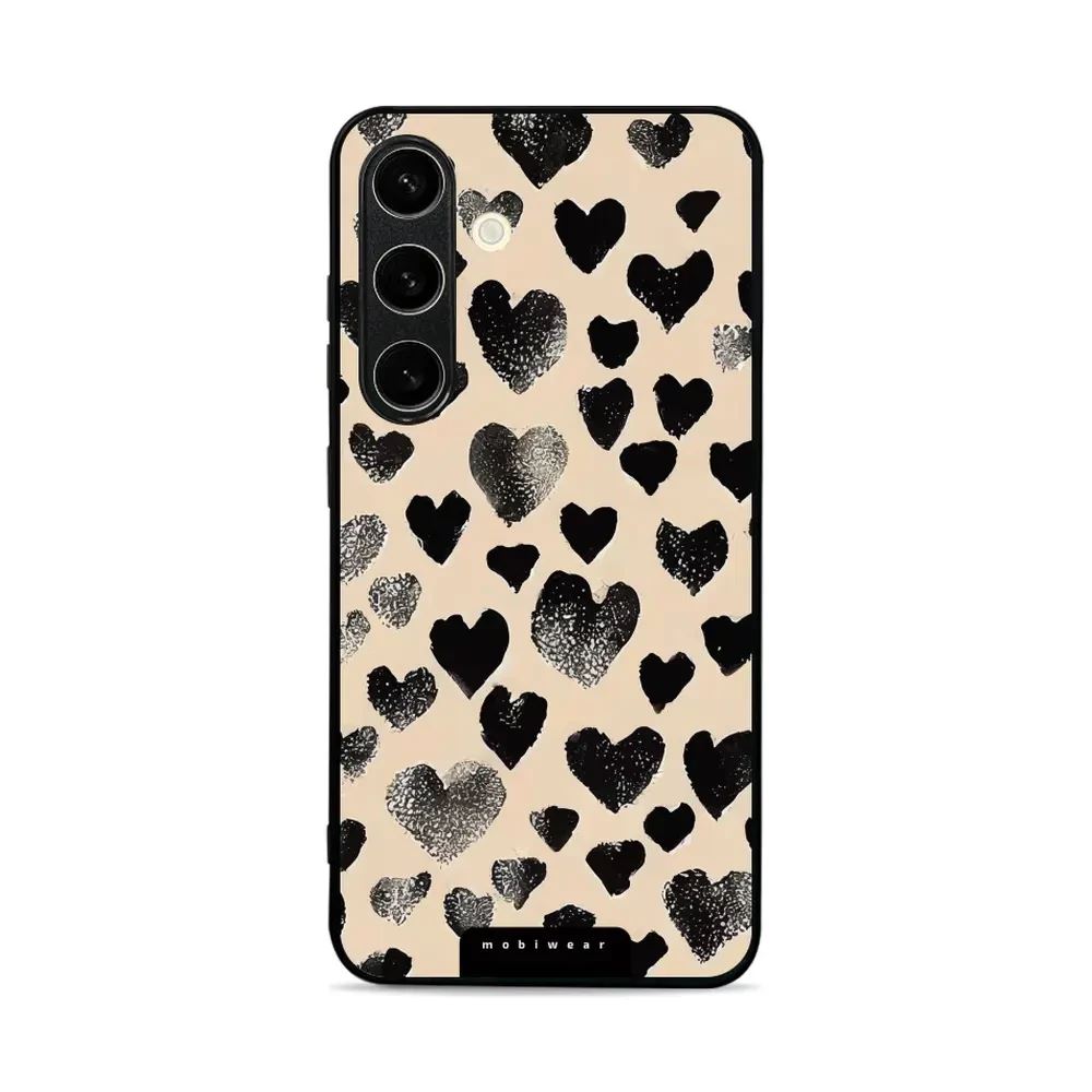 Lesklý kryt Mobiwear Glossy - Samsung Galaxy S24 - GA51G Černá srdíčka