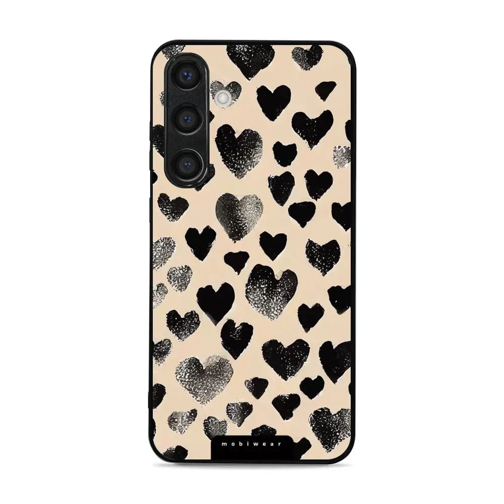 Lesklý kryt Mobiwear Glossy - Samsung Galaxy S24 Plus - GA51G Černá srdíčka