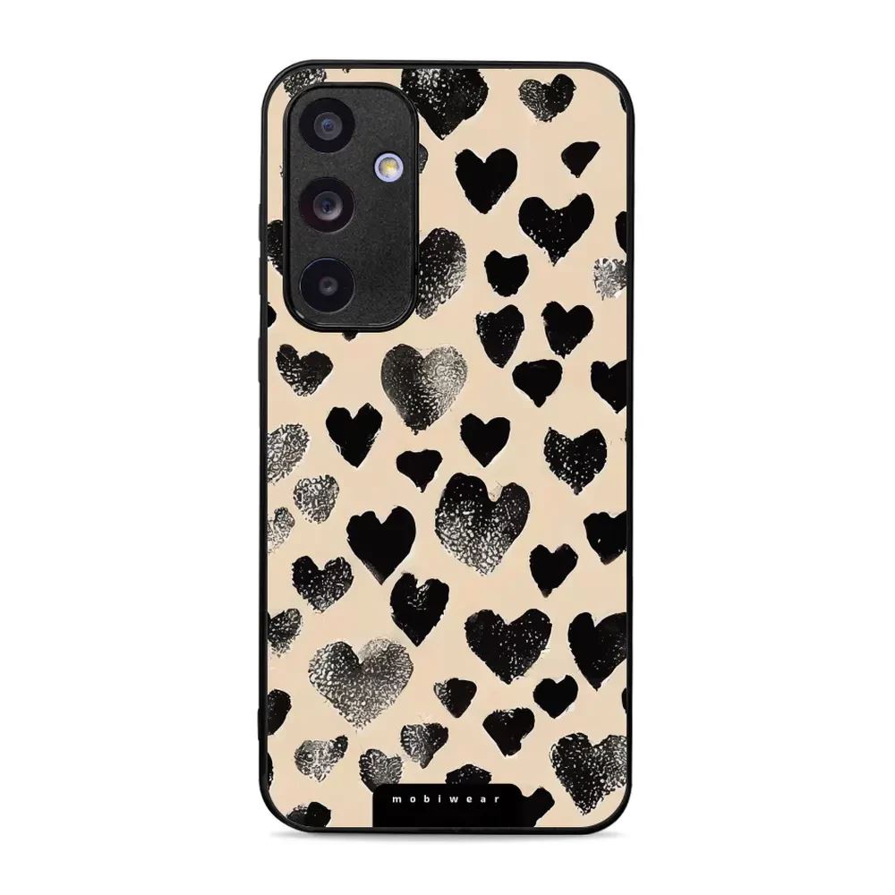 Lesklý kryt Mobiwear Glossy - Samsung Galaxy A15 / A15 5G - GA51G Černá srdíčka