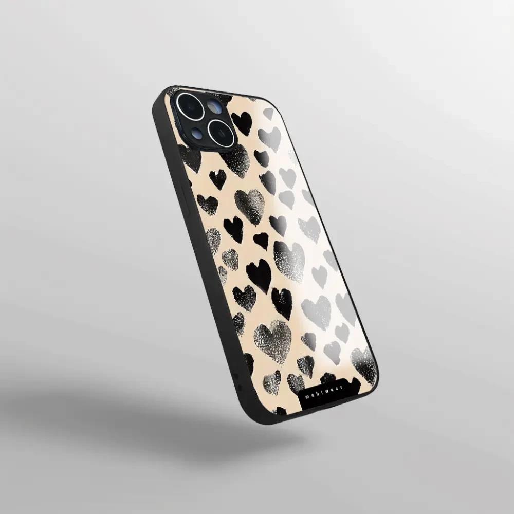 Lesklý kryt Mobiwear Glossy - Samsung Galaxy S21 Plus - GA51G Černá srdíčka