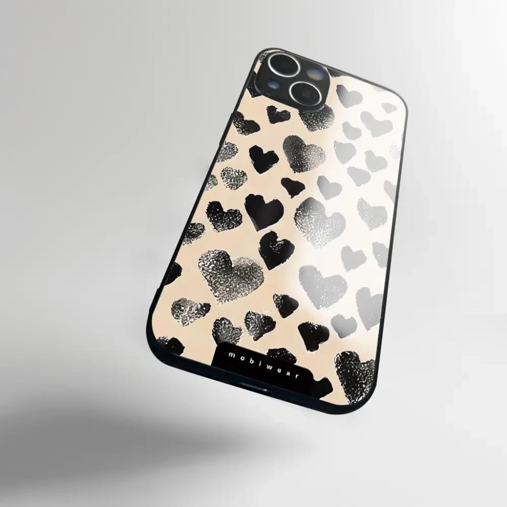 Lesklý kryt Mobiwear Glossy - Samsung Galaxy S21 Plus - GA51G Černá srdíčka