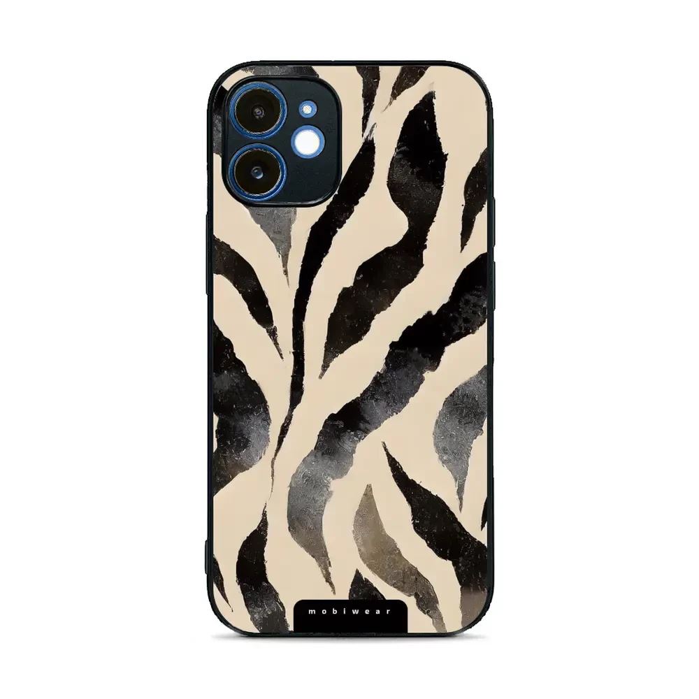 Lesklý kryt Mobiwear Glossy - Apple iPhone 12 - GA53G Zebří