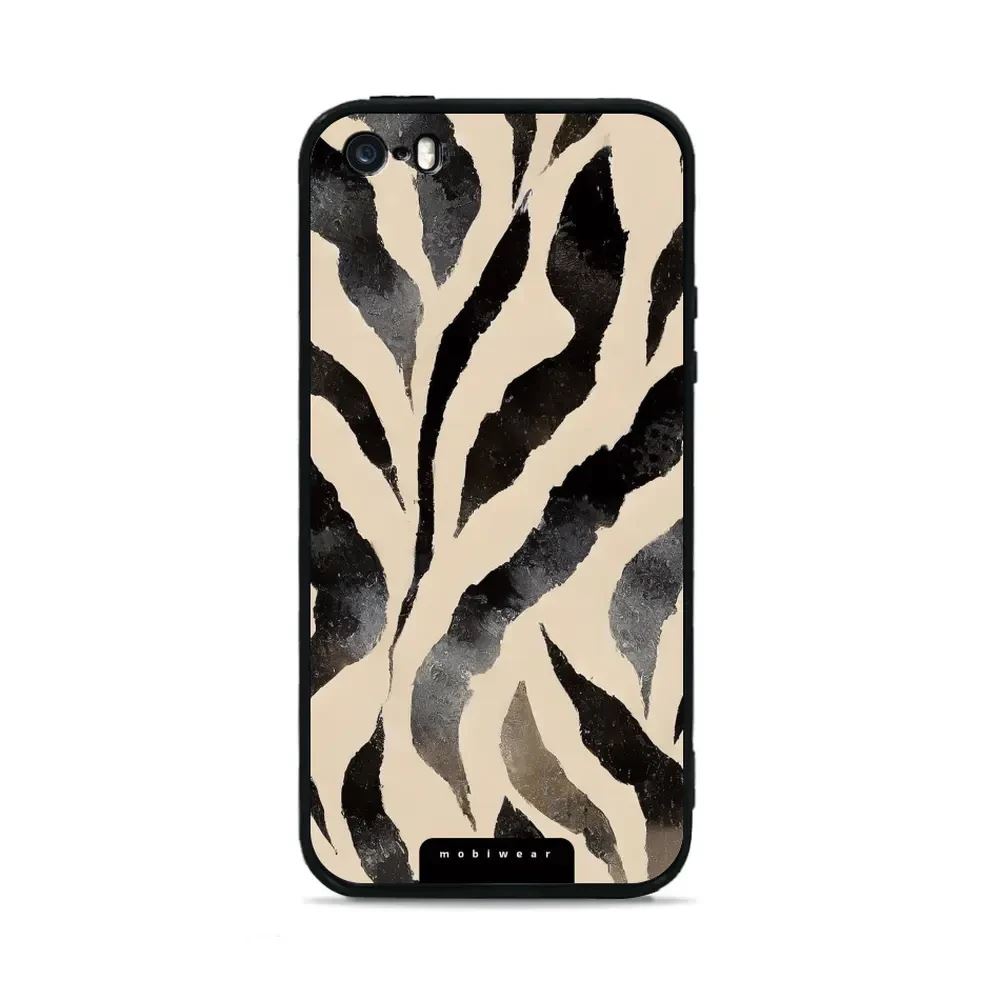 Lesklý kryt Mobiwear Glossy - Apple iPhone 5 / 5S / SE - GA53G Zebří