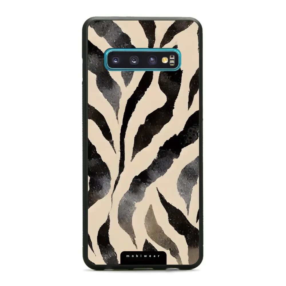 Lesklý kryt Mobiwear Glossy - Samsung Galaxy S10 - GA53G Zebří