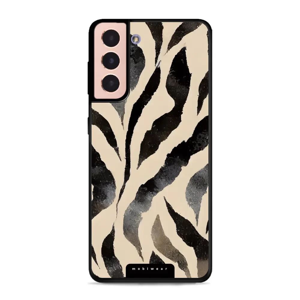 Lesklý kryt Mobiwear Glossy - Samsung Galaxy S21 - GA53G Zebří