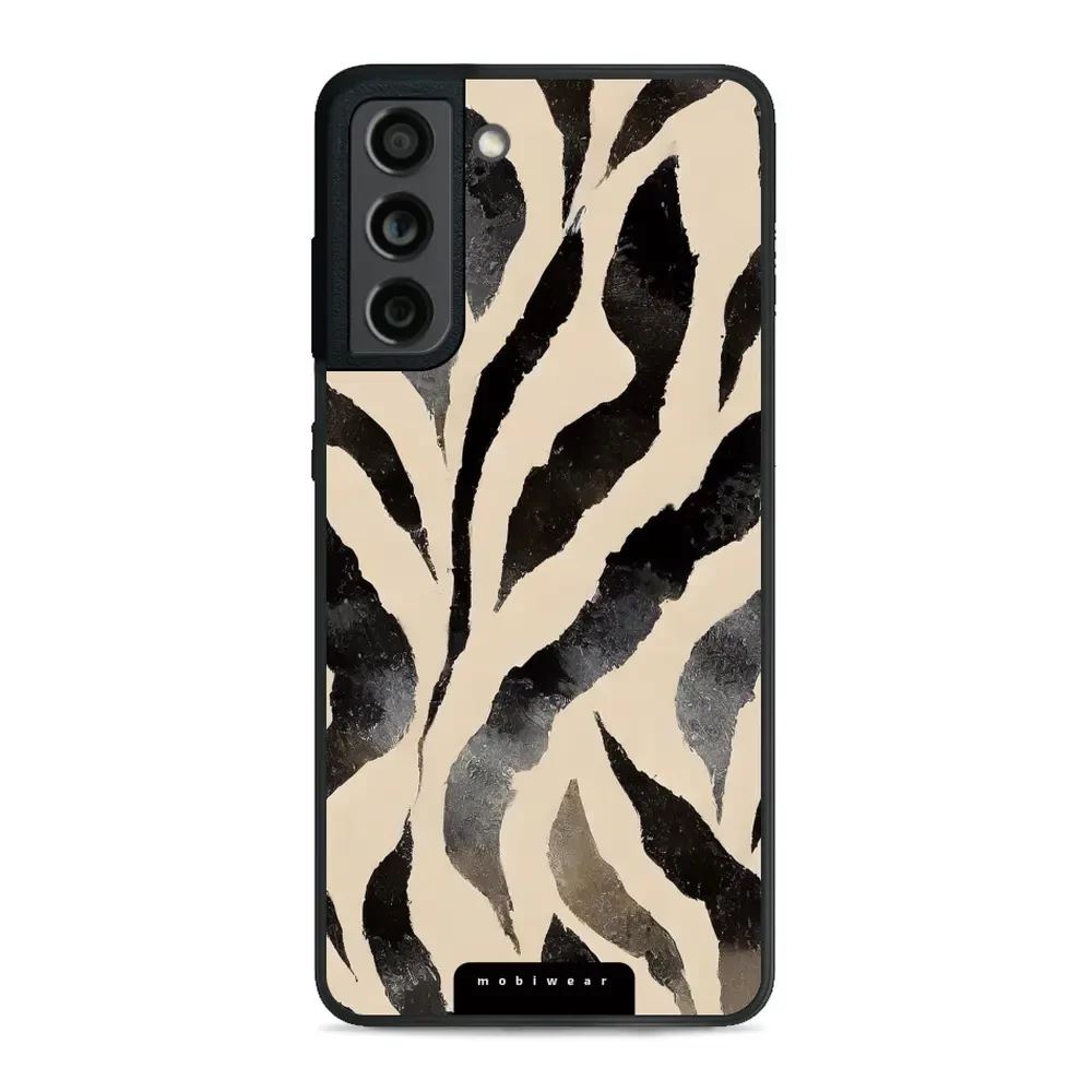 Lesklý kryt Mobiwear Glossy - Samsung Galaxy S21 FE - GA53G Zebří