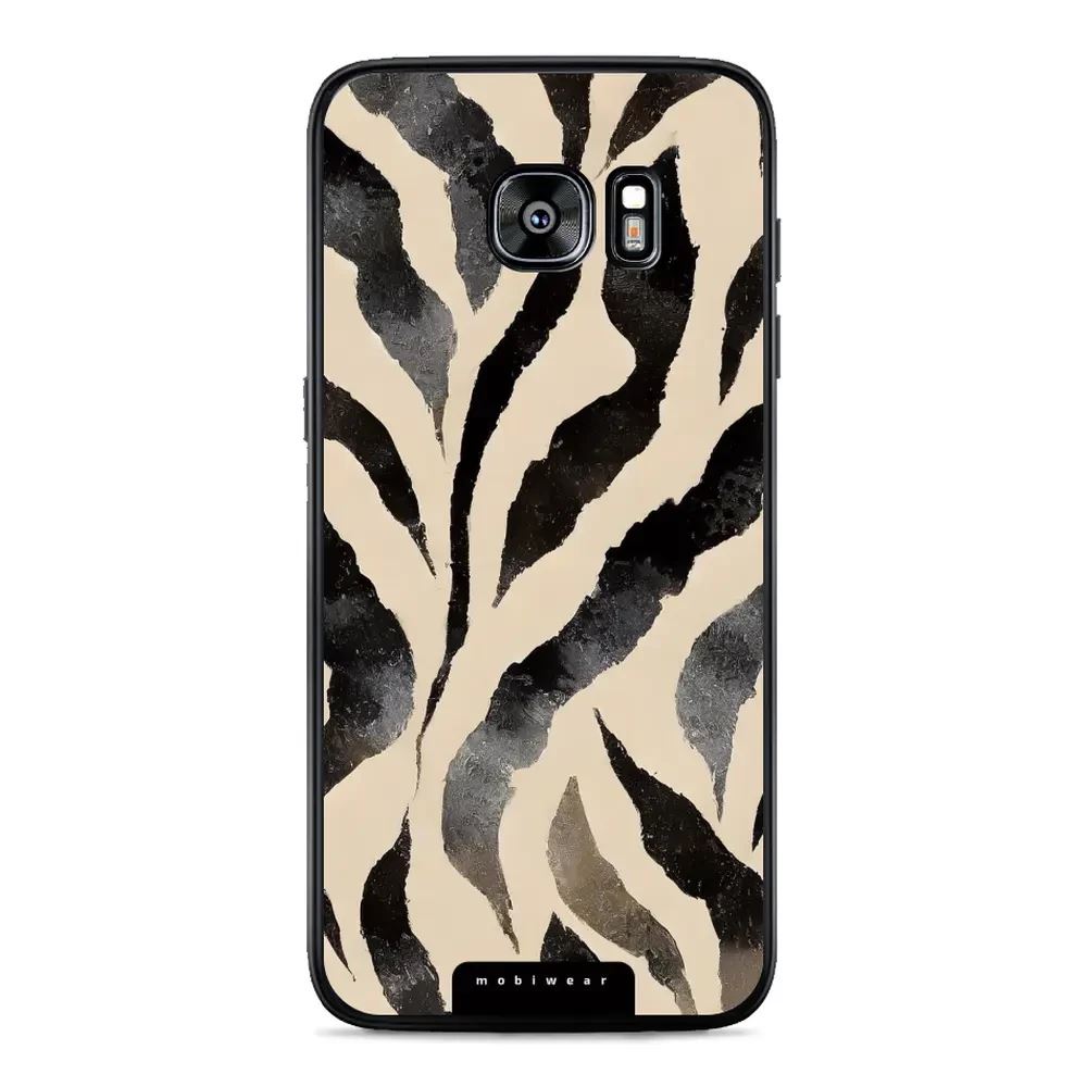 Lesklý kryt Mobiwear Glossy - Samsung Galaxy S7 Edge - GA53G Zebří