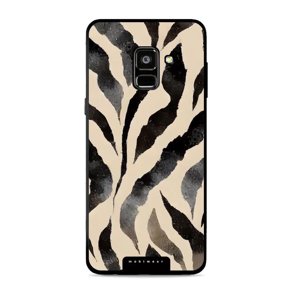 Lesklý kryt Mobiwear Glossy - Samsung Galaxy A8 2018 - GA53G Zebří