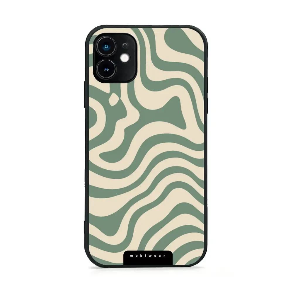 Lesklý kryt Mobiwear Glossy - Apple iPhone 11 - GA57G Zelené a béžové zkrouceniny