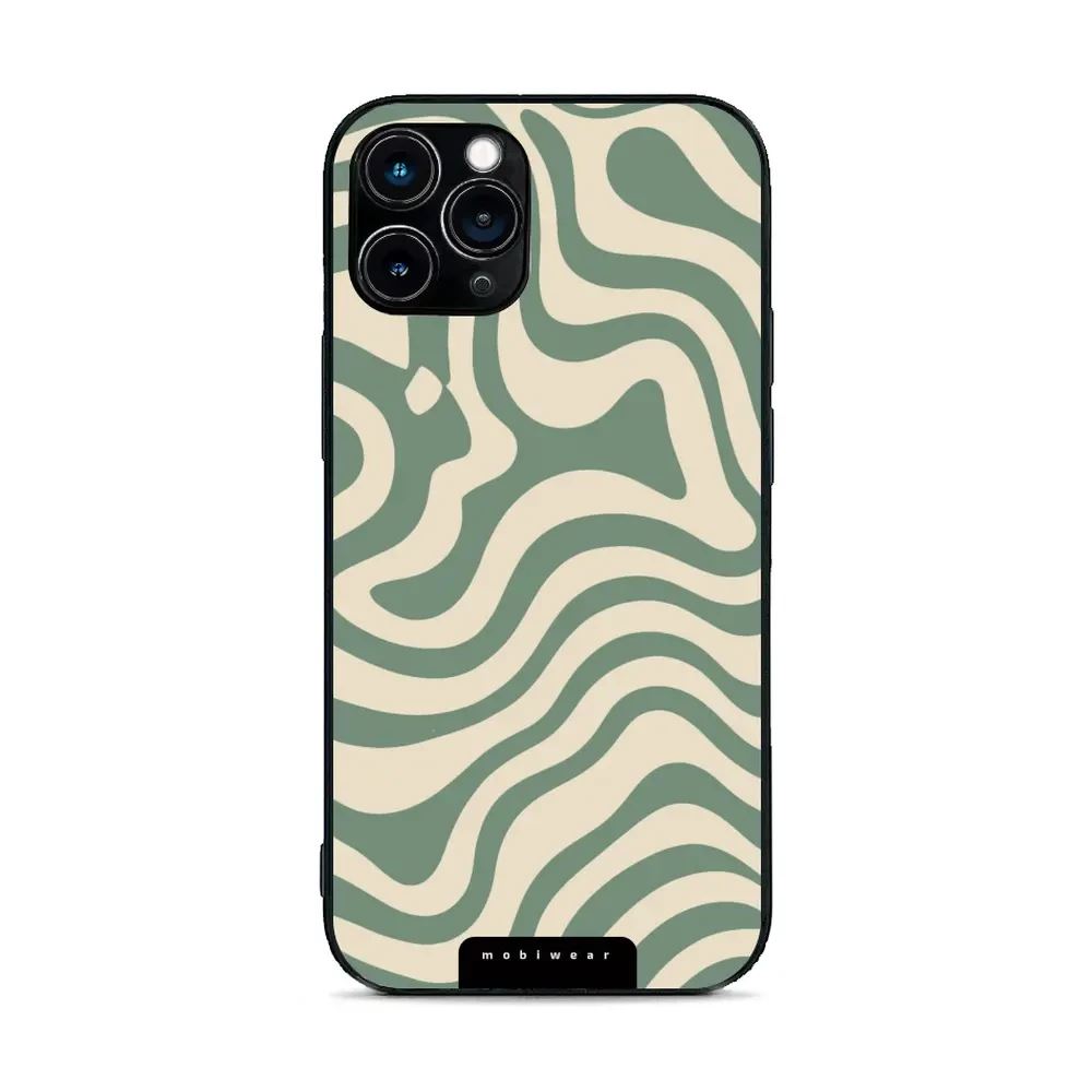 Lesklý kryt Mobiwear Glossy - Apple iPhone 11 Pro - GA57G Zelené a béžové zkrouceniny