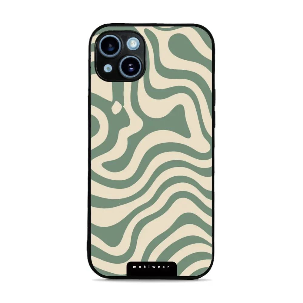 Lesklý kryt Mobiwear Glossy - Apple iPhone 14 Plus - GA57G Zelené a béžové zkrouceniny